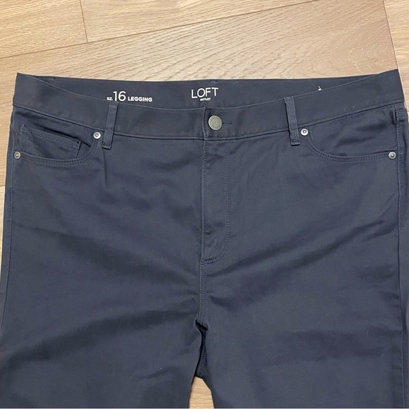 LOFT Brushed Sateen Five Pocket Leggings - Picture 3 of 6